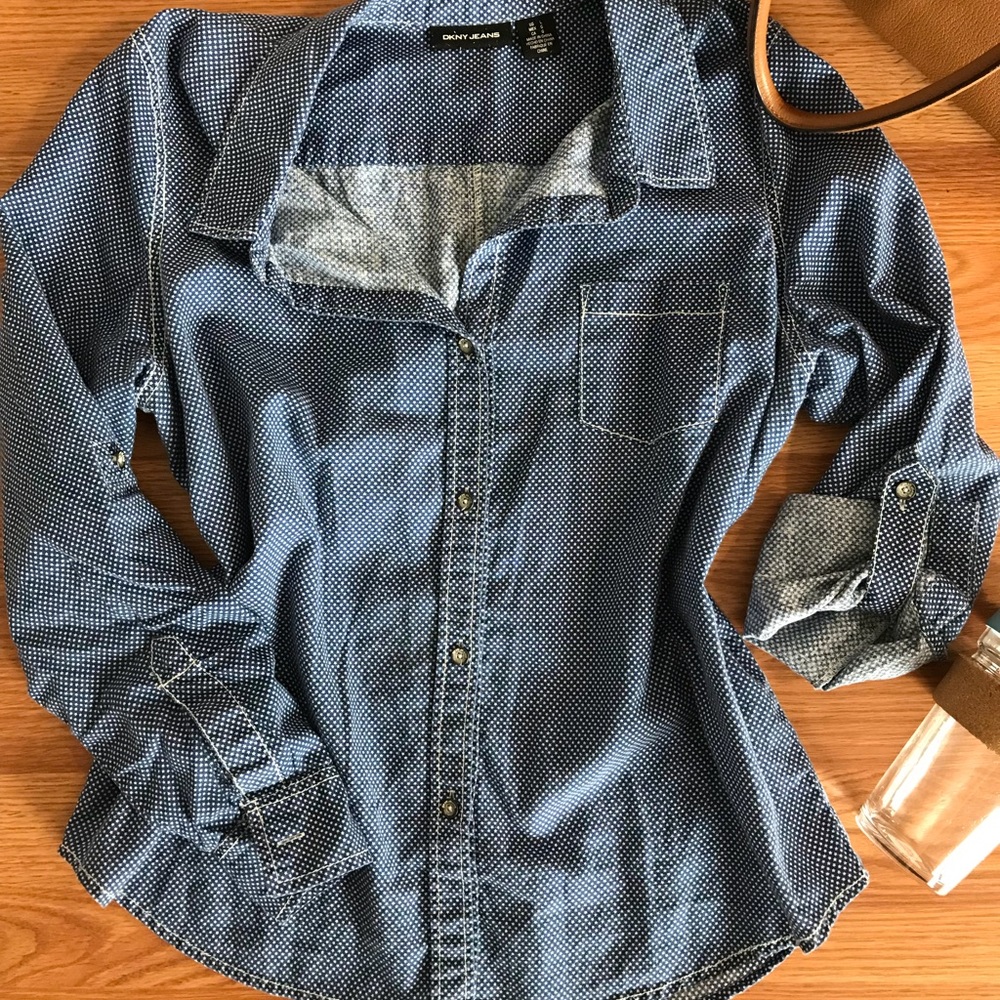 Star Patterned DKNY Casual Button Up